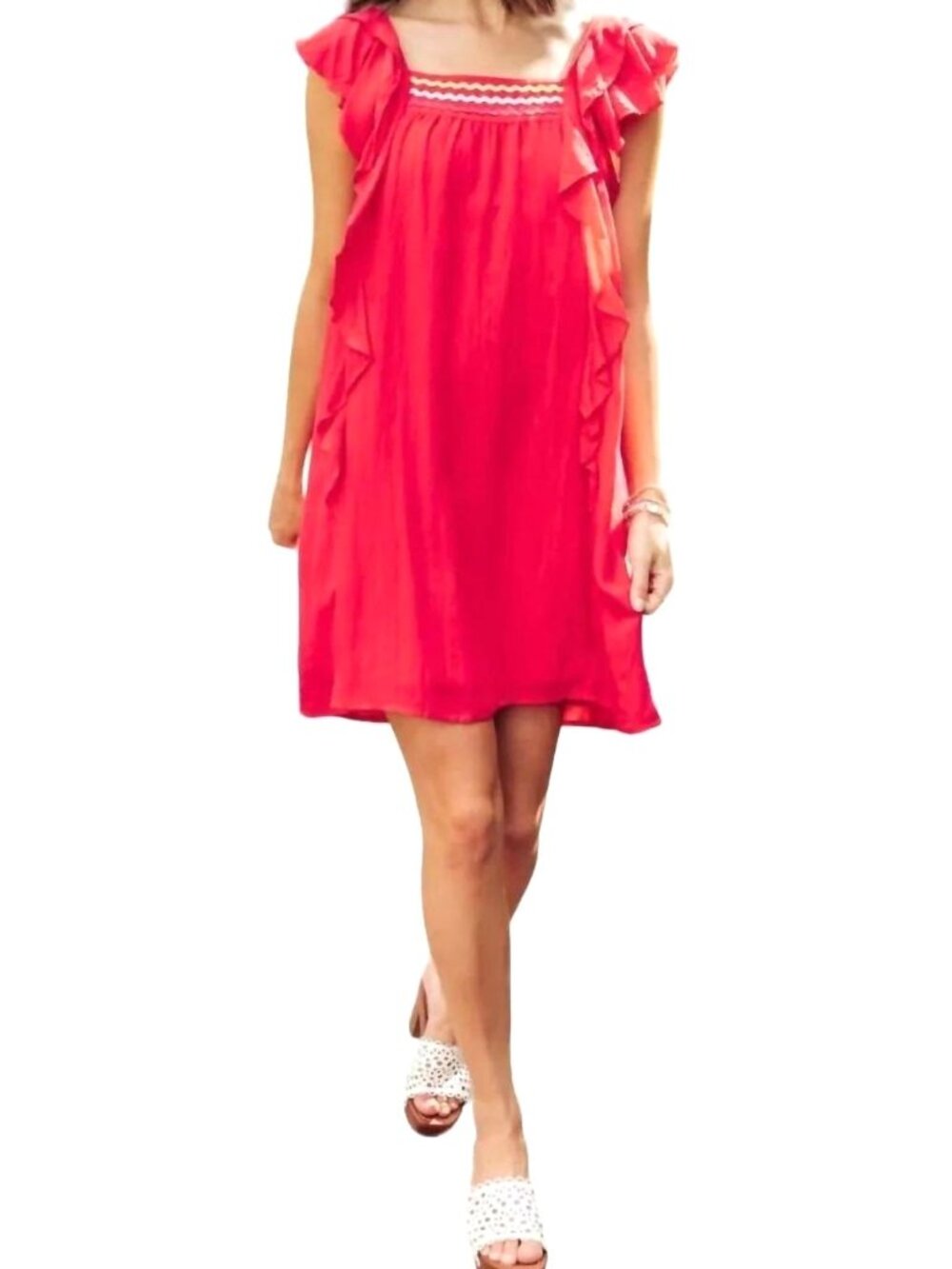 Entro red lined dress, size Medium